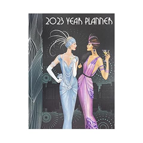Robert Frederick, Claire Coxon Art Deco, 2023 Month View Yearly Planner MTV Diary, 5051237093186 Cover
