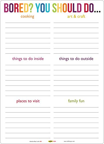 MFM TOYS Fridge Magnet Write-Erase Notepads Perpetual Planners! Lockdown Planner, Home Activities For Summer Vacations (Boredom Buster)