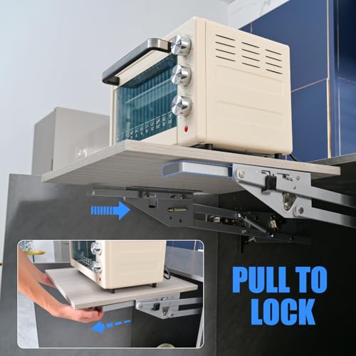 Image of Mixer Lift for Cabinet-Appliance Lift-Heavy Duty Appliance Lift Assist Kitchen Cabinet Mechanism with Soft-Close for Small Kitchen Appliances, Zinc