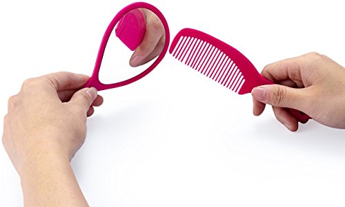 JaxoJoy Beauty Stylist Set – Complete Play Pretend Hair Salon Station Gift Playset for Girls with Toy Blow Dryer, Curler, Scissors, Comb, Mirror & Other Styling Tools – Recommended Ages 3+