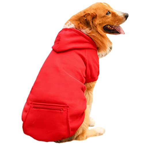 ISUPY 犬用パーカー 秋冬 ペット服 フード付き 犬服 ドッグウェア 小中大型犬 コート 防寒 暖かい 保温 お散歩お出かけ