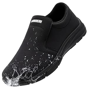 LARNMERN Chef’s Shoes, Non-Slip Shoes, Men’s Kitchen Work Shoes, Waterproof Chef’s Slippers, Loafers, Work Shoes, Non-Slip Chef Without Steel Cap