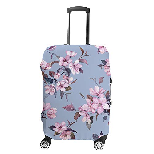 Housse de valise en fibre de polyester robuste au design de roses