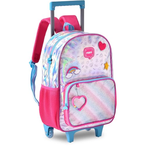 Mochila Infantil com Rodinha, Clio, Happy, G, Estojo e Lancheira