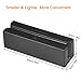 Heitamy MSR90 Magnetic Strip Card Reader 3 Track USB POS Magstripe Credit Card Swipe Reader Mini Swiper for POS System Cashier Registry Cash Register, Plug and Play, Black