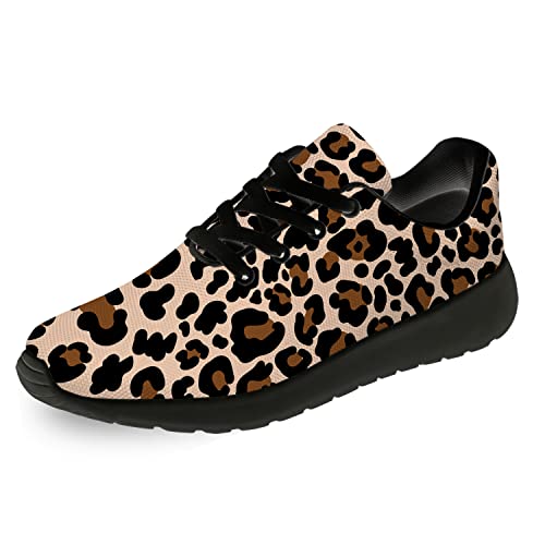 Leopard Print Shoes for Men Women Running Shoes Tennis Walking Athletic Sneakers