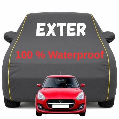 Image of Durable Full Body Waterproof Exter Car Cover | Premium Polyester Grey Cover | Custom Fit Vehicle Protection | UV Resistant, Dustproof, Scratch Resistant, Heat & Wind Protection