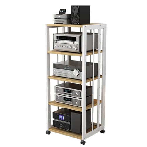 Meuble HiFi Racks et support multimédia AV avec roulettes pour composants de divertissement