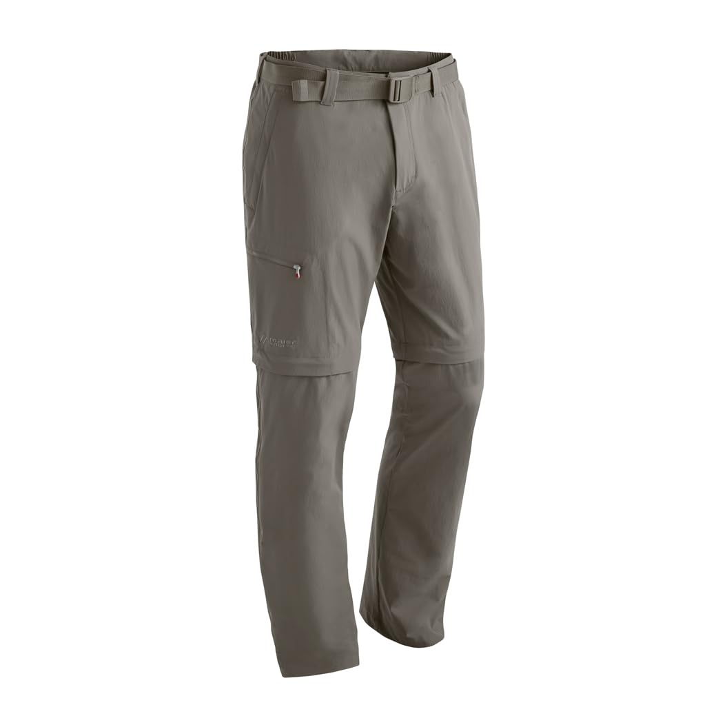 Maier Sports Tajo, Herren Wanderhose, Wasserabweisende Outdoorhose für Trekking und Hiking, Praktische T-Zipp-off-Funktion, PFC-frei, mSTRETCH pro 4 & Dryprotec, Braun, 46 (W30/L31)
