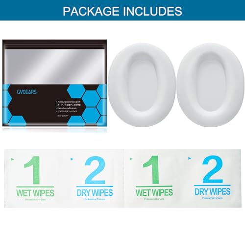 Almohadillas para Sony WH-CH700N / WH-CH710N / WH-CH720N / WH-XB900N - Blancas | Repuesto de almohadillas con cuero protein suave y espuma viscoelástica miniatura 7