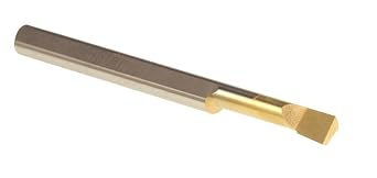 THINBIT BT21CLC MICROBIT TiN Coated Solid Carbide Boring Tool, .125" Minimum bore, .500" Reach, Heavy Duty Elliptical Neck with .031" Projection and 1/8" Shank