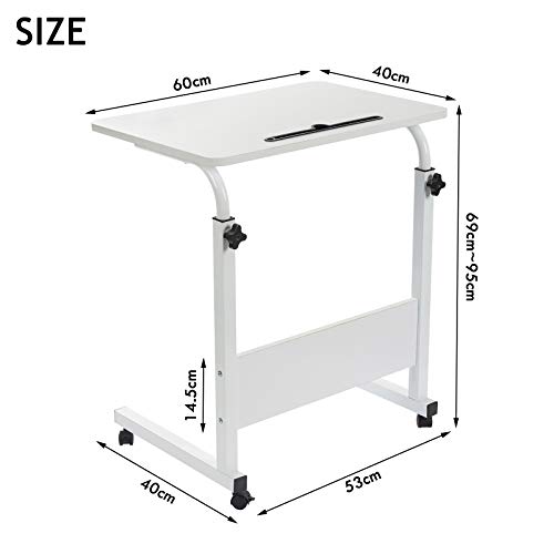 GRANDMA SHARK 60 × 40 cm laptoptafel voor bank of bed, laptopbureau, in hoogte verstelbaar computerbureau, draagbare… - Image 3