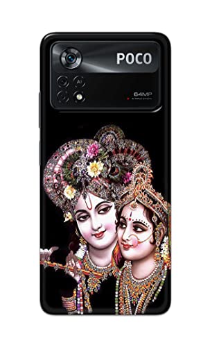Image of PRINTFIDAA� Printed Hard Back Cover Case for Mi Poco X4 Pro 5G Back Cover (Radha Krishna) -2808