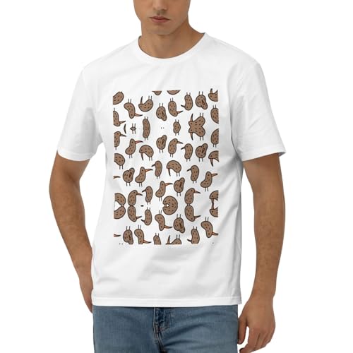 T-shirt doux et extensible pour homme Kiwi Birds la qualité supérieure d'un basique