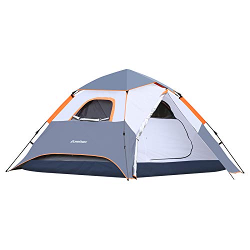 EchoSmile 4 Person Pop Up Tent, Waterproof Camping Tent for Family, Easy...