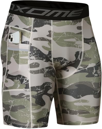 Image of Compression Shorts Men Spandex Sport Gym Shorts Athletic Workout Running Tights Training Underwear