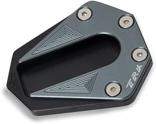 mewmewcat Suporte Lateral Do Pé,Ständerplatte Pad Motorradzubehör Fuß Seitenständer Vergrößerungsverlängerung CNC Aluminium Ersatz für Benelli TRK 502 2017-2018