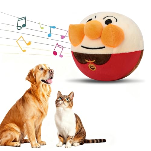 BomKra Active Moving Pet Plush Toy,Interactive Dog Toys,Talking Moving Dog Toy,Washable Cartoon Pig Sound Electronic Dog Toy,Shake Bounce Boredom Toys for Dogs,Cats,Small and Medium Dogs