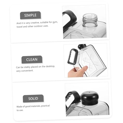 Gourde réutilisable portable et bouteille d'eau plate transparente 500ml - 2