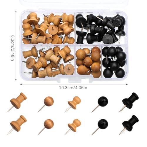 Alfinetes de madeira bonitos tachinhas decorativas tachinhas coloridas tachinhas de cortiça tachinha