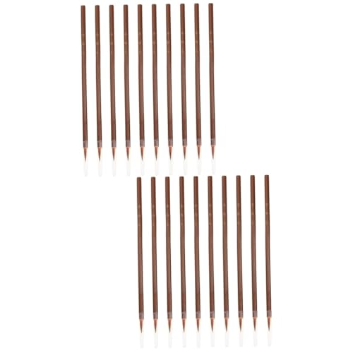 Operitacx 20 Pcs Writing Brush Chinese Ink Painting Brush Watercolor Drawing Brush Chinese Painting Brush Kanji Brush Calligraphy Brush Calligraphy Sumi Brush China Major Wolf Hair