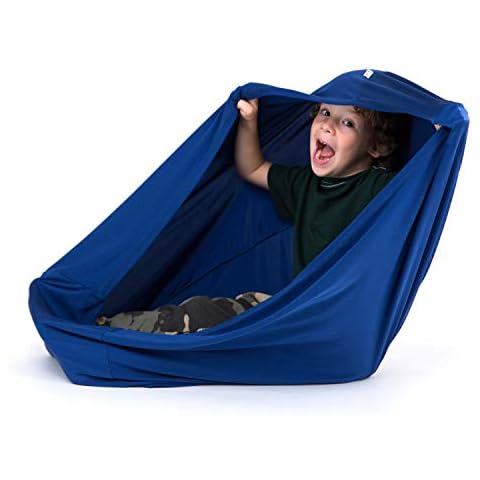 SANHO Dynamic Movement Sensory Sock, Body Sock, Toys for Autistic and Sensory Processing Disorders, Updated Version, Good for Height:35"- 59" Deep Blue Cover