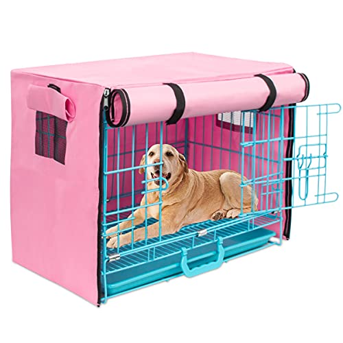 Dog Crate Cover-Esing Crate Cover, Dog Kennel Cover, Dog Cage Covers, Waterproof Soundproof Universal Protection Crate…