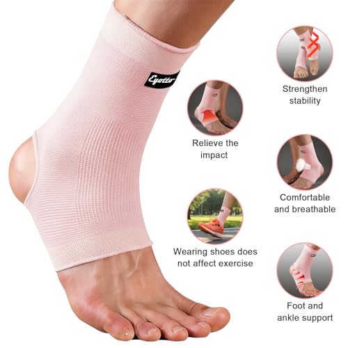 Image of eYotto Ankle Compression Sleeve, Ankle Brace Socks for Men & Women (1 Pair) | Non-slip, Lightweight,Breathable, Plantar Fasciitis, Sprain Relief, Breathable Foot , Ankle Compression Support for Swelling