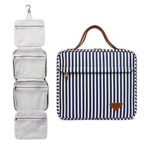 Neuleben Neceser de lona para cosméticos y cosméticos, para viajes y vacaciones, Stripexl, talla única, Bolsa de aseo Cover