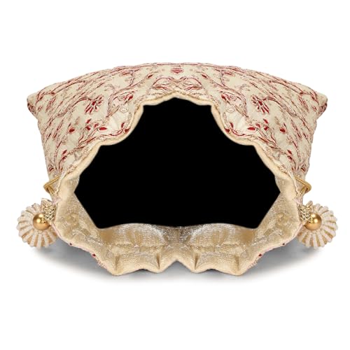 Image of LONGING TO BUY Indian Embroidered Pearl Potli Bag For Women, Sequence Design with Tassel, Wedding Potli Bags