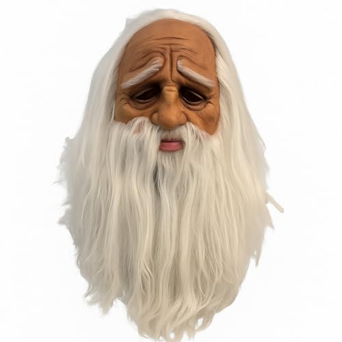 Image of Wanna Party Halloween Mask For Adults- Old Man Adults Realistic Halloween with Lifelike Features for Cosplay and Costume Parties