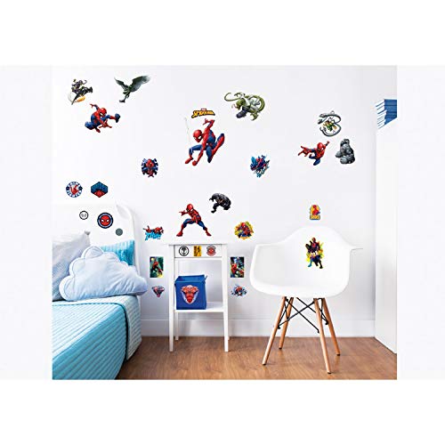 Image of Walltastic "Spiderman Wall Stickers, Multi-Colour