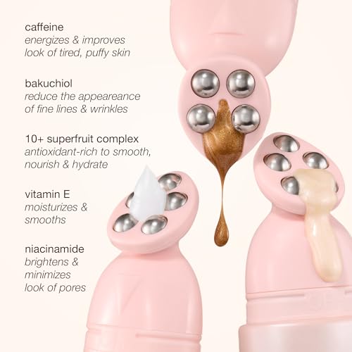 Image of tarte ballin' base poreless primer - Rollerball Applicator to Help Lift, Sculpt & Depuff, Wear Under Foundation to Prime Skin with Niacinamide, Vegan & Cruelty-free