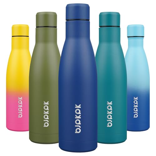 Image of BJPKPK 17oz Skinny Insulated Water Bottle, Stainless Steel Flask