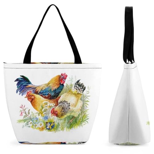 Sac de shopping coq pour femme aux finitions soignées et grand volume