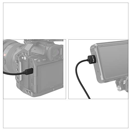 Smallrig D To A Cable Ultra Thin Cable 55Cm/1.8Ft, Super Flexible Slim High Speed 4K 60Hz Hdr Hdmi 2.0, For Gopro Hero 7/6 / 5, For Sony A6600 / A6400-3043 #TOP6