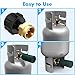Gogoonike Propane Refill Adapter for 1 lb. Tanks, Propane Adapter Fill 1lb from 20lb, LP Gas Cylinder Tank Coupler Fits QCC1 / Type1 Propane Tank and 1 lb Throwaway Disposable Cylinder (Black)