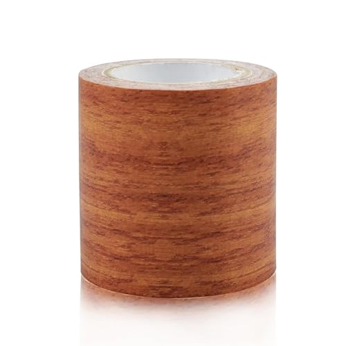 Zfseyuh Klebeband Holzoptik Braunes Realistische Holzmaserung Reparatur Klebefolie Holzoptik Reparaturband für Böden Möbel Schrank 5,7 cm x 4,57 m (Schokoladenfarbe)