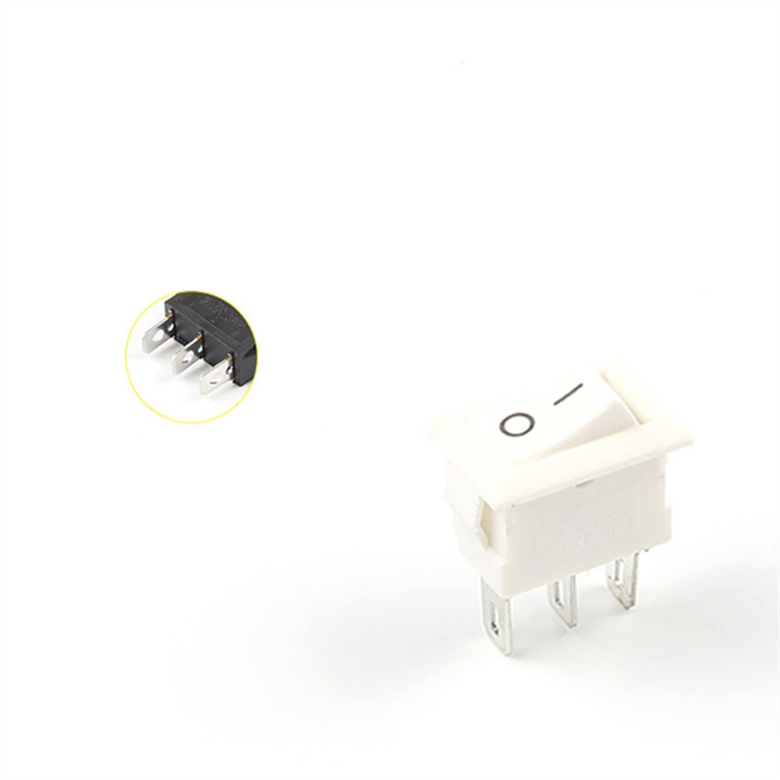 Interrupteur à bascule 3 broches mini KCD11 blanc 10 pièces pour bateau