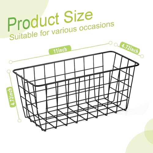 ZUSHALLMY-2-Pack-Hanging-Kitchen-Baskets-Adhesive-Wire-Wall-Storage-Basket-No-Drilling-Hanging-Fruit-Baskets-Cabinet-Door-Organizer-for-Kitchen-Bathroom-Pantry-Upgrade-Super-sized-Adhesive