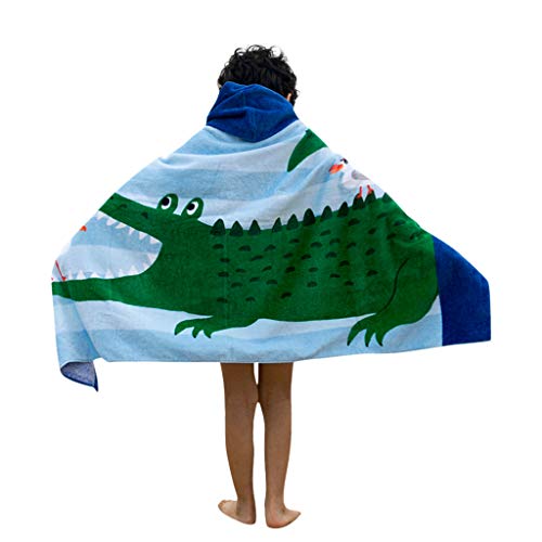 Jchen(TM) Infantil Meninos Meninos Meninas Desenho Estampa Animal Capuz Praia Piscina Toalha de Banh
