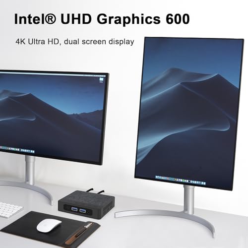 Image of Mini pc N4000 6GB RAM 64G Computer Desktop Small PC Support M.2 2280 SSD SATA Max 2TB 4k Dual HDMI USB3.0 Dual-BandWi-Fi BT Gigabit Ethernet