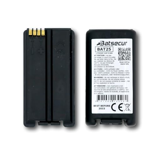 BATSÉCUR - Pack 2 Piles Alarme BAT25 Compatible BATLi25 BATLi26 BAT26 DAITEM Hager ATRAL 3.6V 4Ah - 3.6V 5.4Ah Li-SOCl2