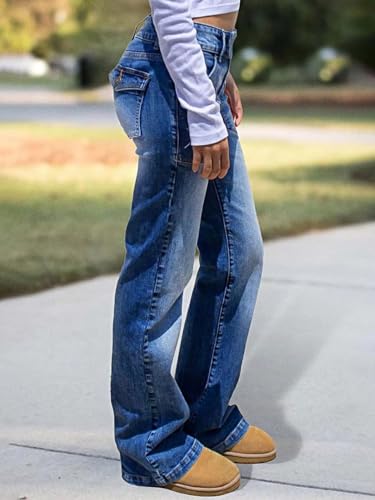 Flamingals Low Rise Wide Leg Jeans for Women Baggy Jeans Denim Trouser Jeans Flare Dress Pants2