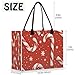 CNNINGYI Canvas Tote Bags, Candy Cane with Snowflakes Tote Bags Reusable Canvas Bags Use For Grocery Bags, Shopping Bags, Work, Daily Use