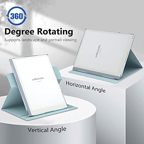 E Net-Case Case For Remarkable 2 Tablet -Slim Lightweight Multi-Viewing Angels Book Folio Cover Remarkable 2 Case With Pen Holder (Sky Blue) #TOP1