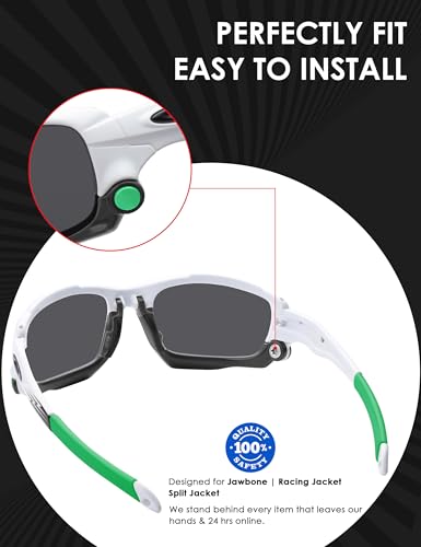 Image of BLAZERBUCK Replacement Earsocks & Bolt for Oakley Jawbone /Racing Jacket /Split Jacket Sunglasses - Dark Green