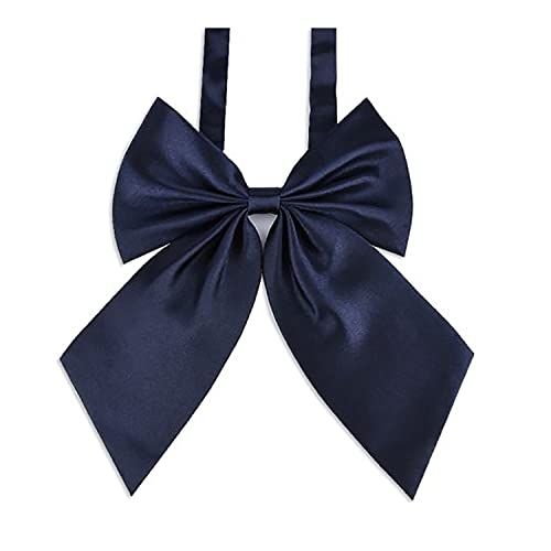 Image of LOPURO Lady Adjustable Pre-tied Bow Tie, Pre Women Uniform Bow Tie Solid Color Bowties for Women Cosplay Party