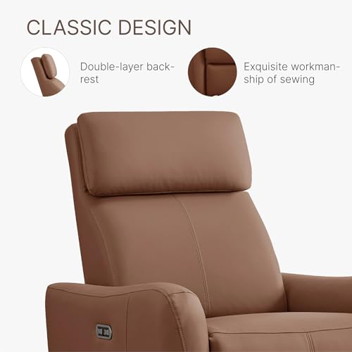 Sillón reclinable con giratorio marrón miniatura 5