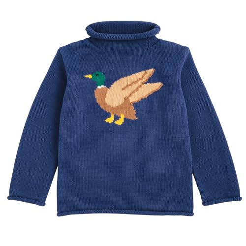 Mud Pie Toddler Boy Duck Rollneck Sweater, 4T-5T